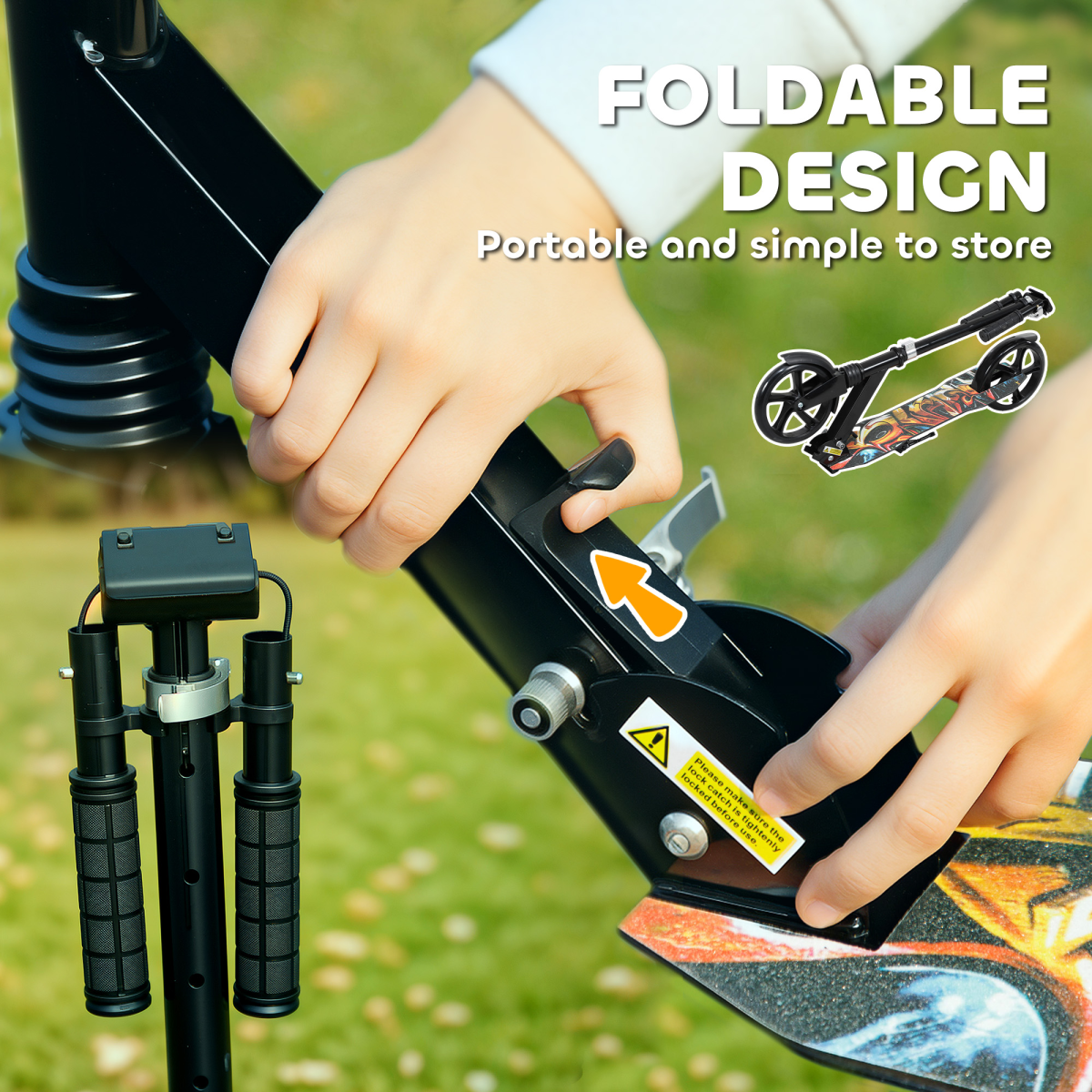 AIYAPLAY Foldable Kids Scooter Adjustable