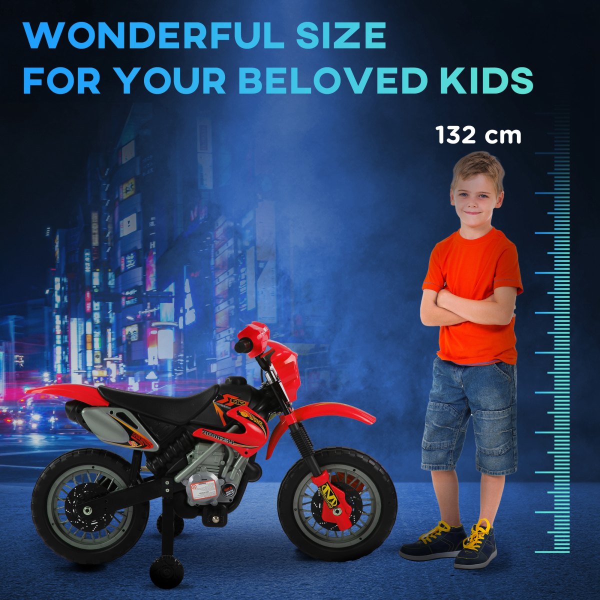 6V Kids Electric Motorbike Motorcycle Ride On for 3-6 Years Red
