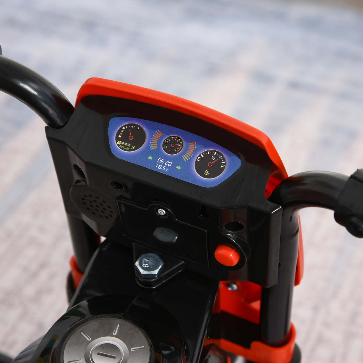 Bright Red Toddler Tricycle with Music & Lights