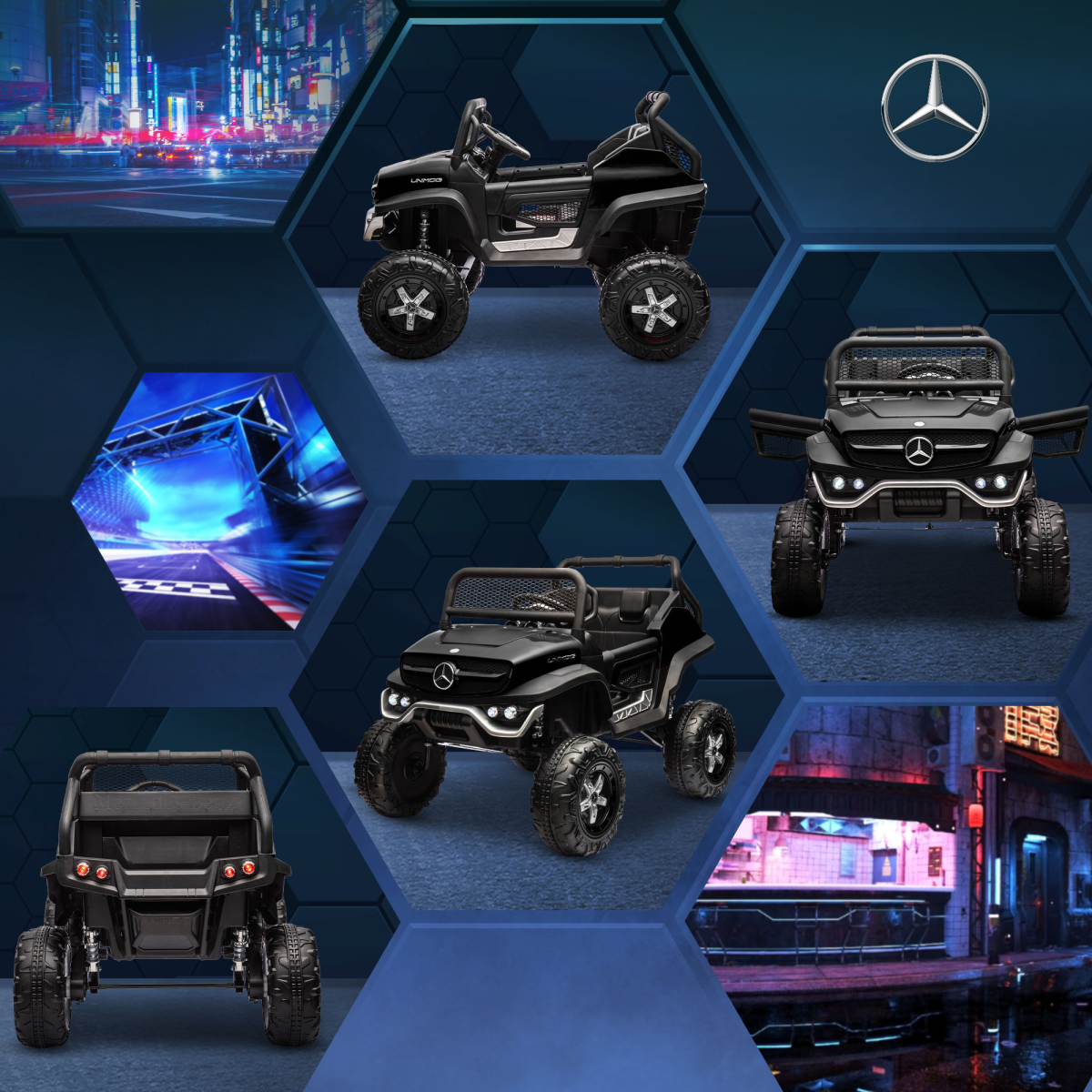 Kids Electric Ride on Car with Remote Control - Black