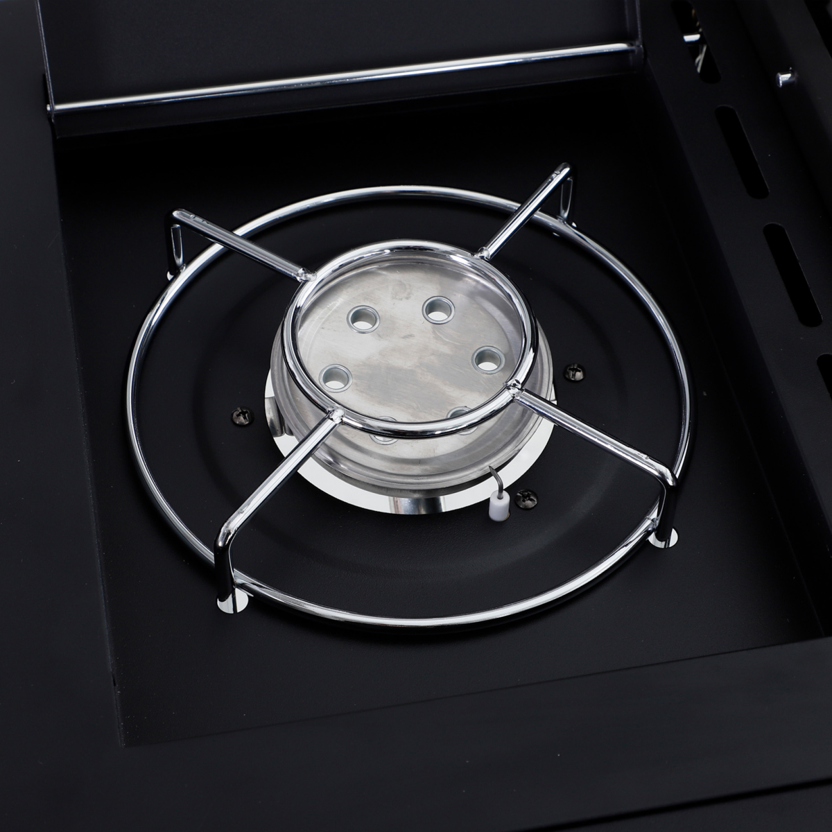 4-Burner Gas BBQ Grill with Side Burner & Easy-Move Wheels