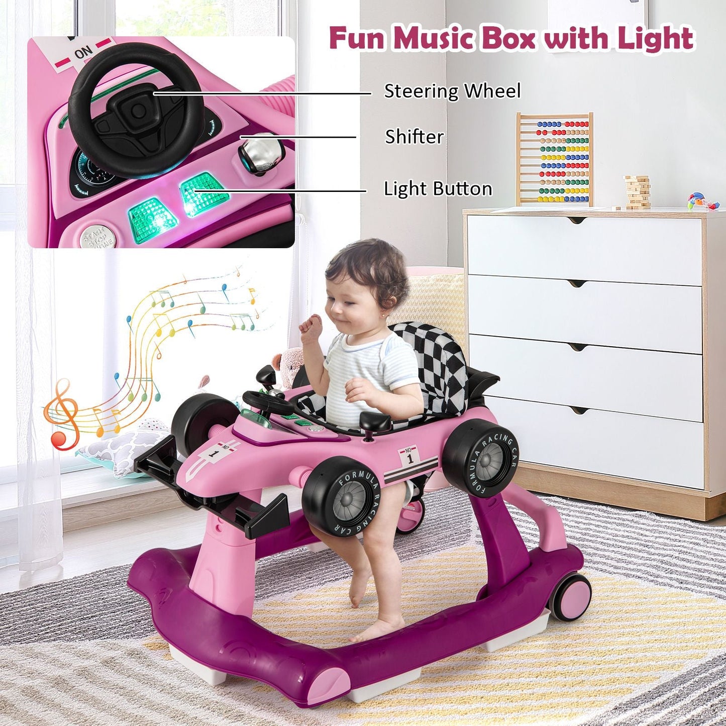 Versatile 4-In-1 Baby Push Walker