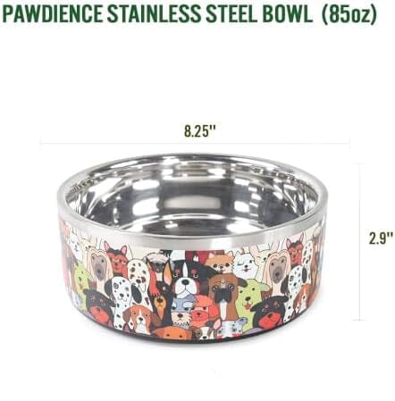 85 Oz - Large Double Walled Stainless Steel Bowl Non-Slip