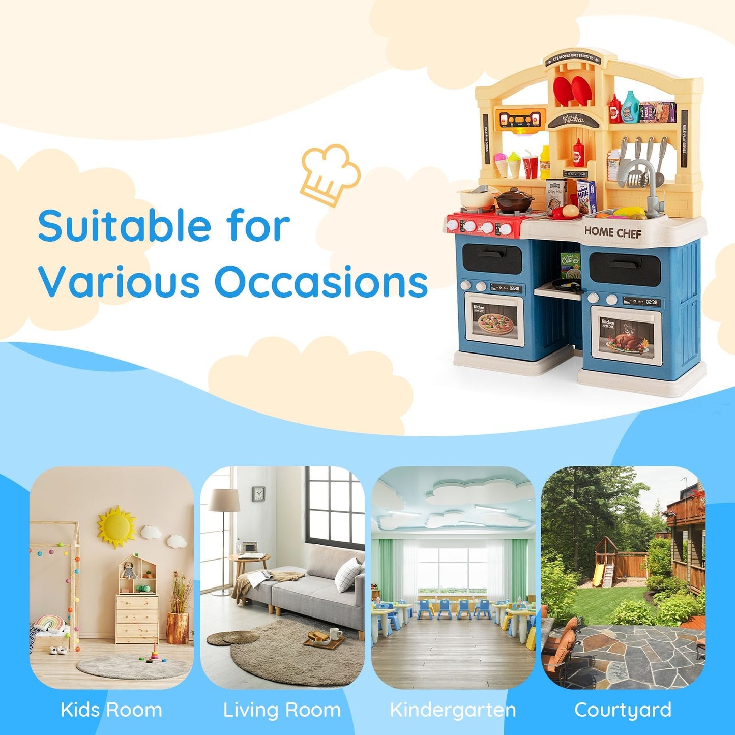 Ultimate 69-Piece Kids Kitchen Playset