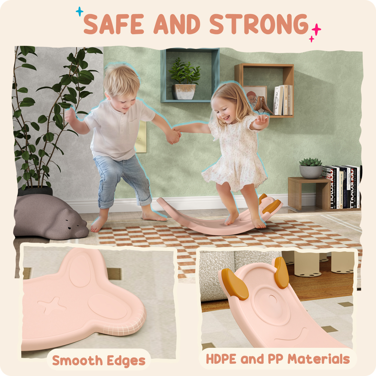 AIYAPLAY Kids Balance Board - Pink