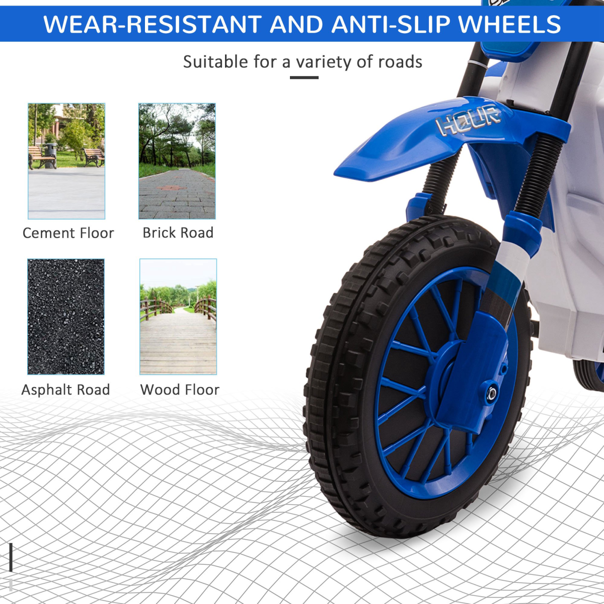 Blue 12V Kids Electric Motorbike