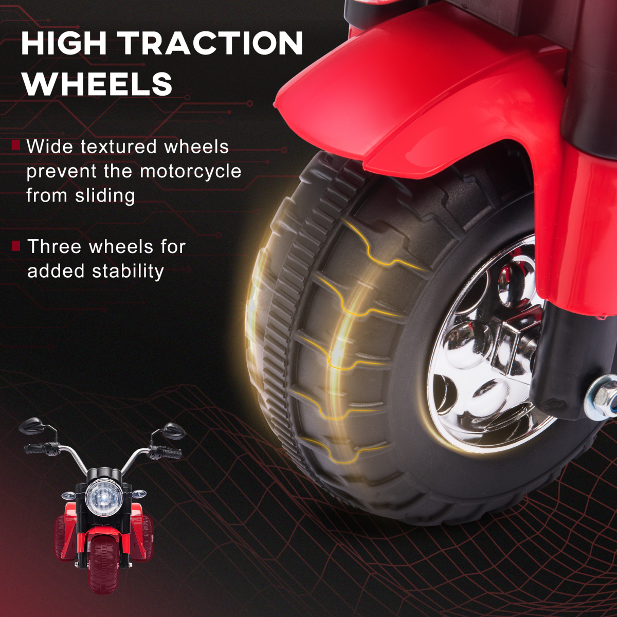 6V Electric Motorcycle for Kids in Red