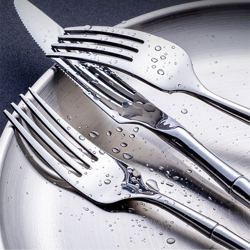 Aldomara Bamboo Gold/Silver Cutlery Set