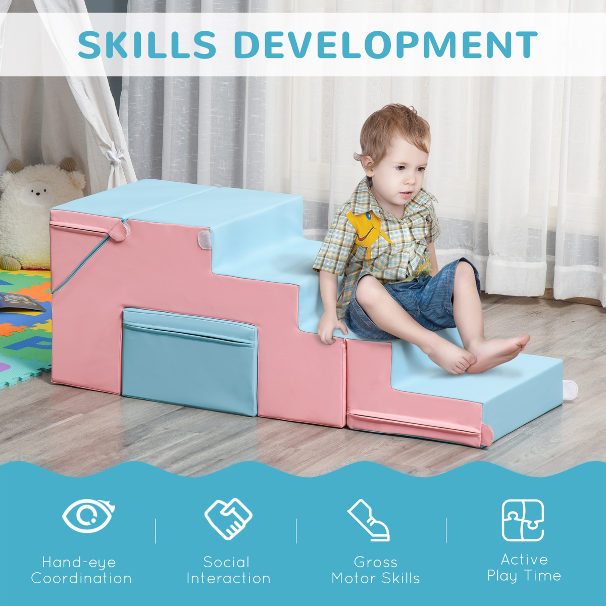 Soft Foam Climber Set for Toddlers 1-3 Years