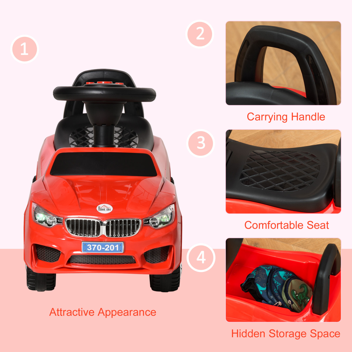 Little Racer Red Foot-to-Floor Car for Toddlers