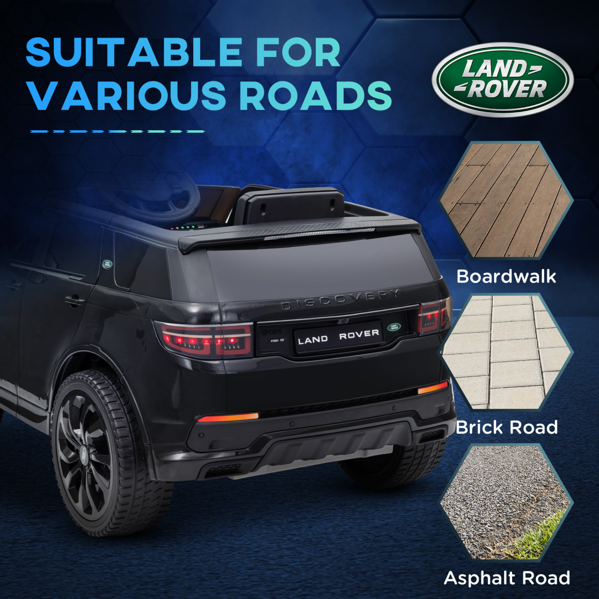 AIYAPLAY Land Rover Licensed Kids Electric Car w/ Remote Music