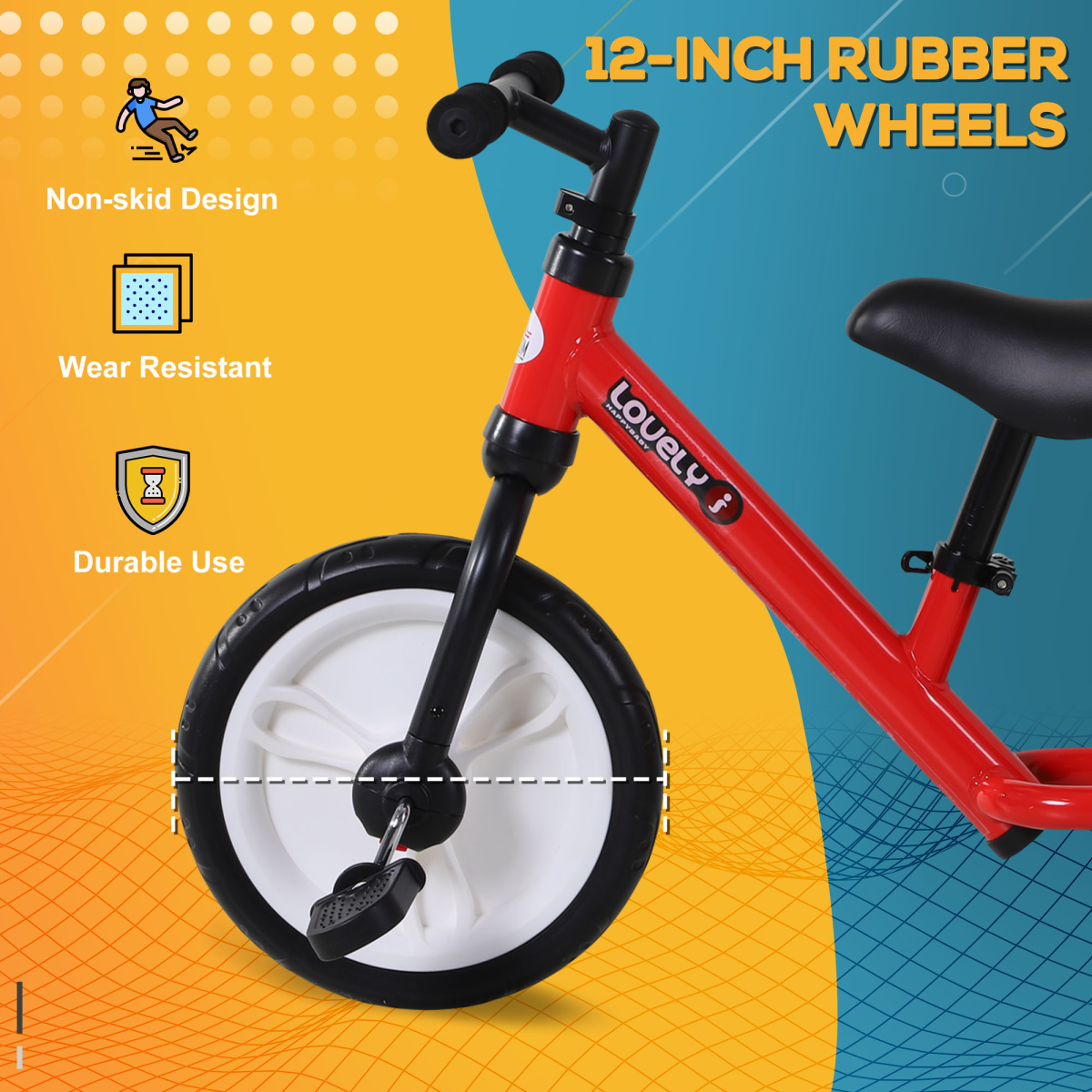 Red Kids Balance Bike for Ages 2-5