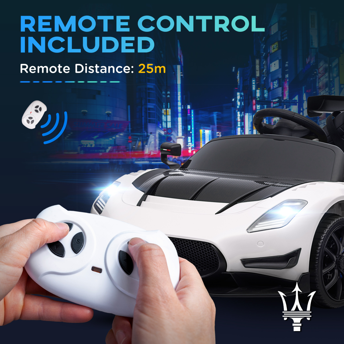 AIYAPLAY Maserati GT2 Licensed 12V Electric Ride on Car w/ Remote
