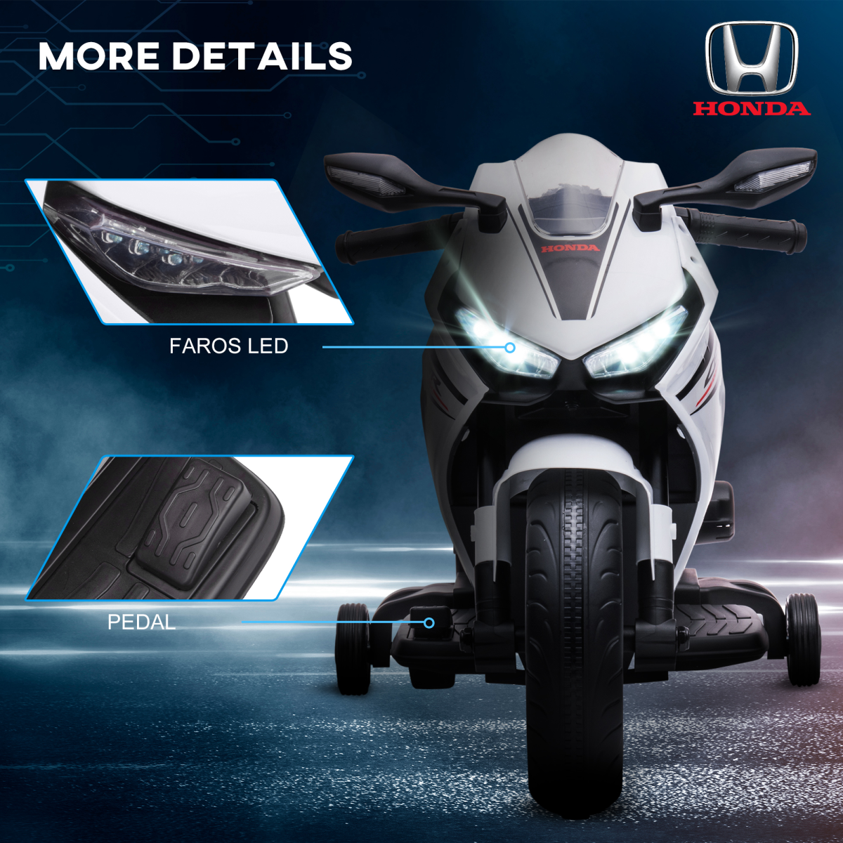 Honda Licensed 6V Kids Electric Motorbike Ride On Car for 3-5 Years