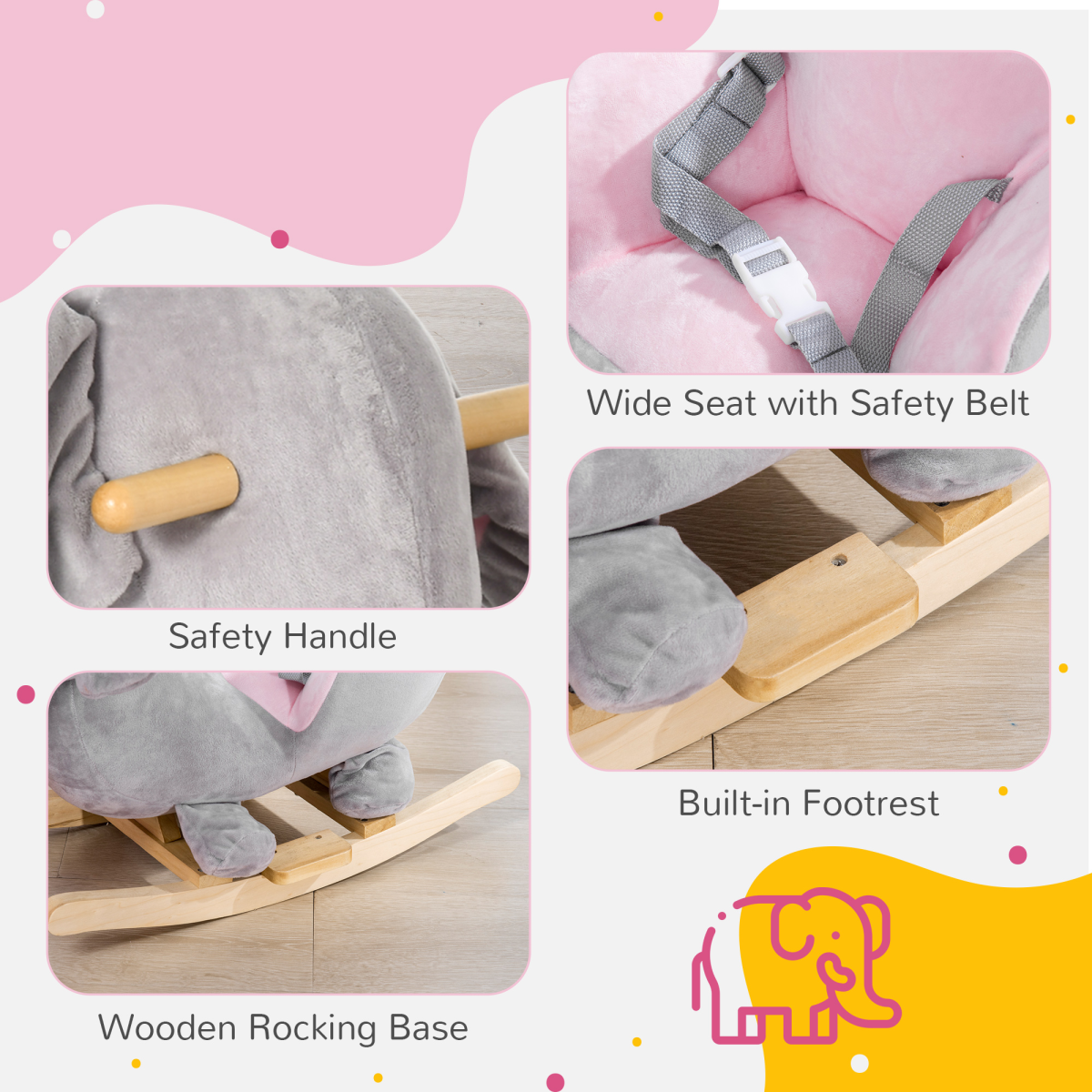 Elephant Rocking Chair for Little Adventurers