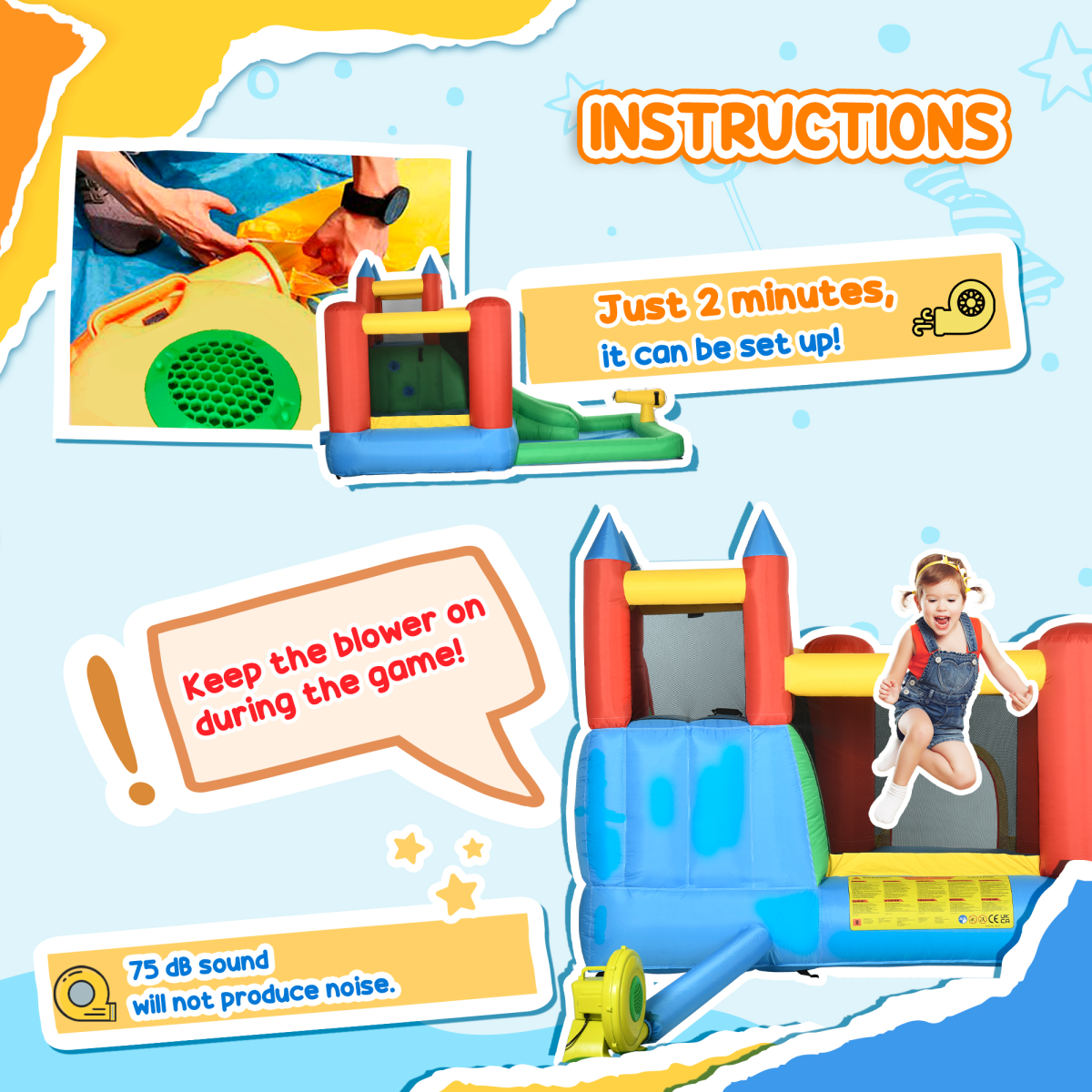 Ultimate Kids Bouncy Castle With Trampoline