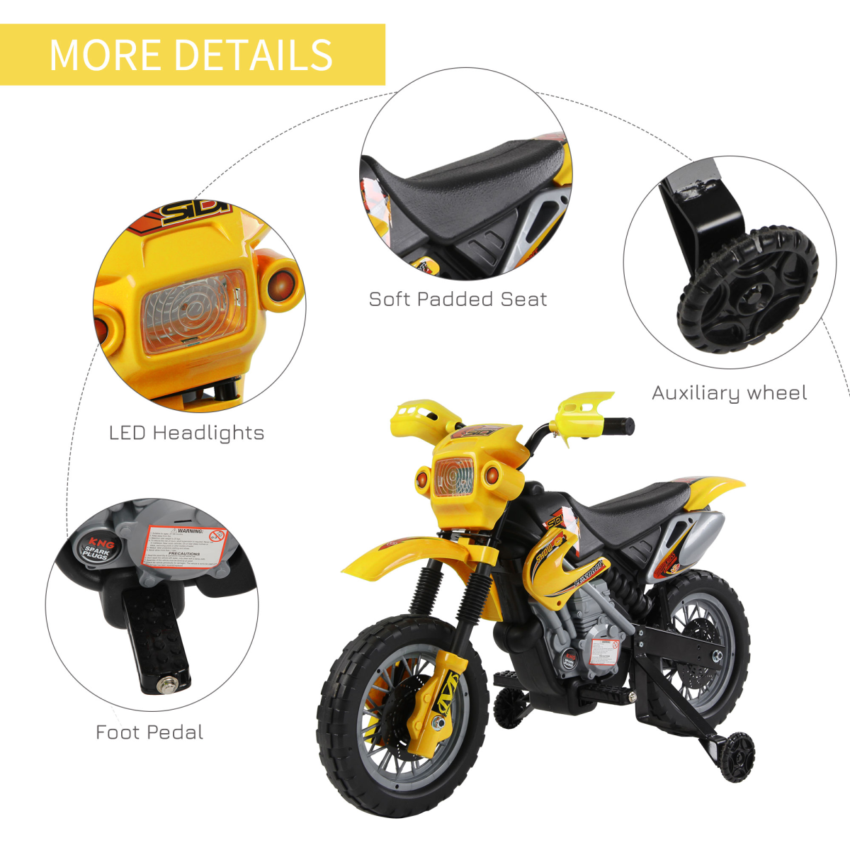 Vibrant Kids Electric Ride-On Motorcycle