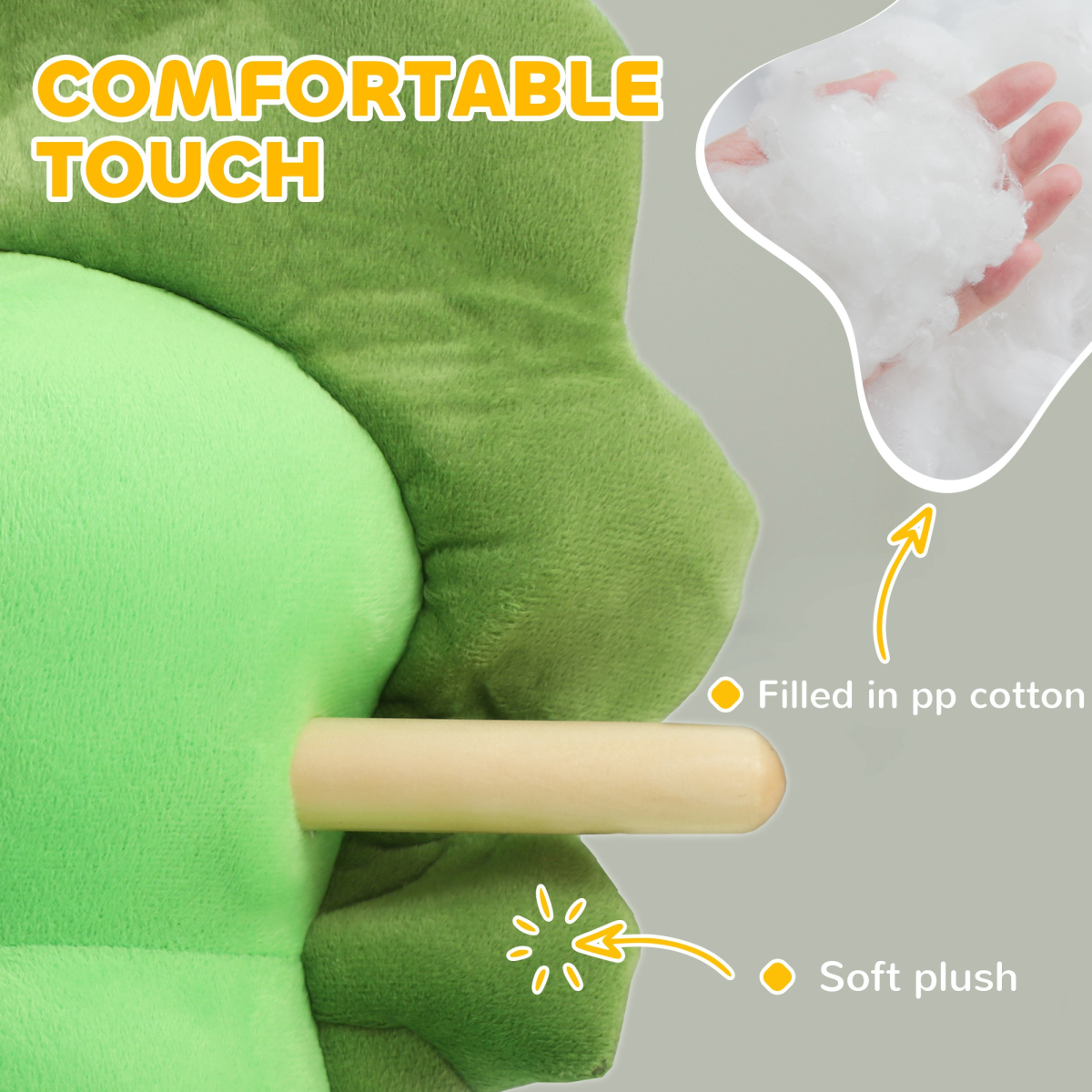 Dino Delight: AIYAPLAY Plush Rocking Horse with Sounds