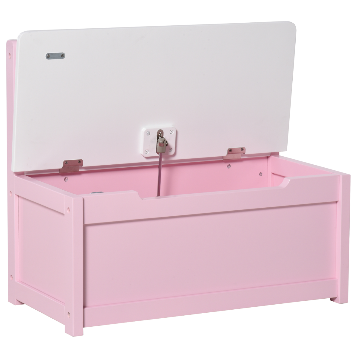 Kids 2-in-1 Wooden Toy Box & Bench with Backrest