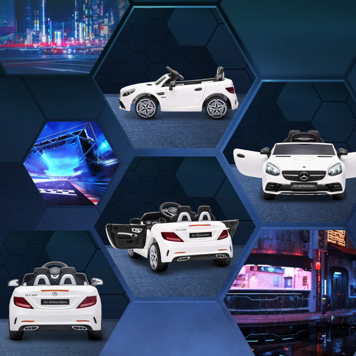 Mercedes-Benz 12V Kids Electric Ride-On Car with Remote - White