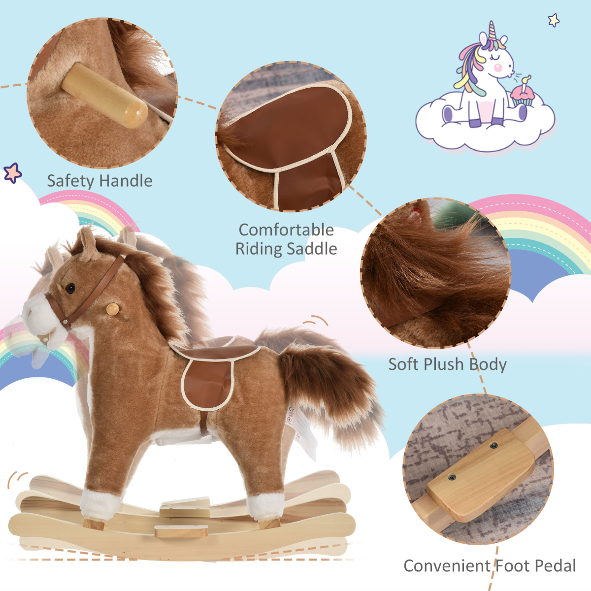 Deluxe Interactive Plush Rocking Horse Ages 18-36 Months
