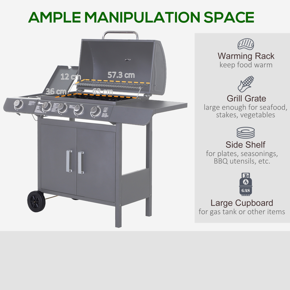 4-Burner Stainless Steel Gas BBQ Grill