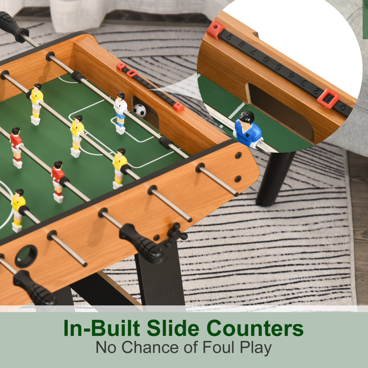 Foldable Foosball Table - Mini Soccer Game for Home, Family
