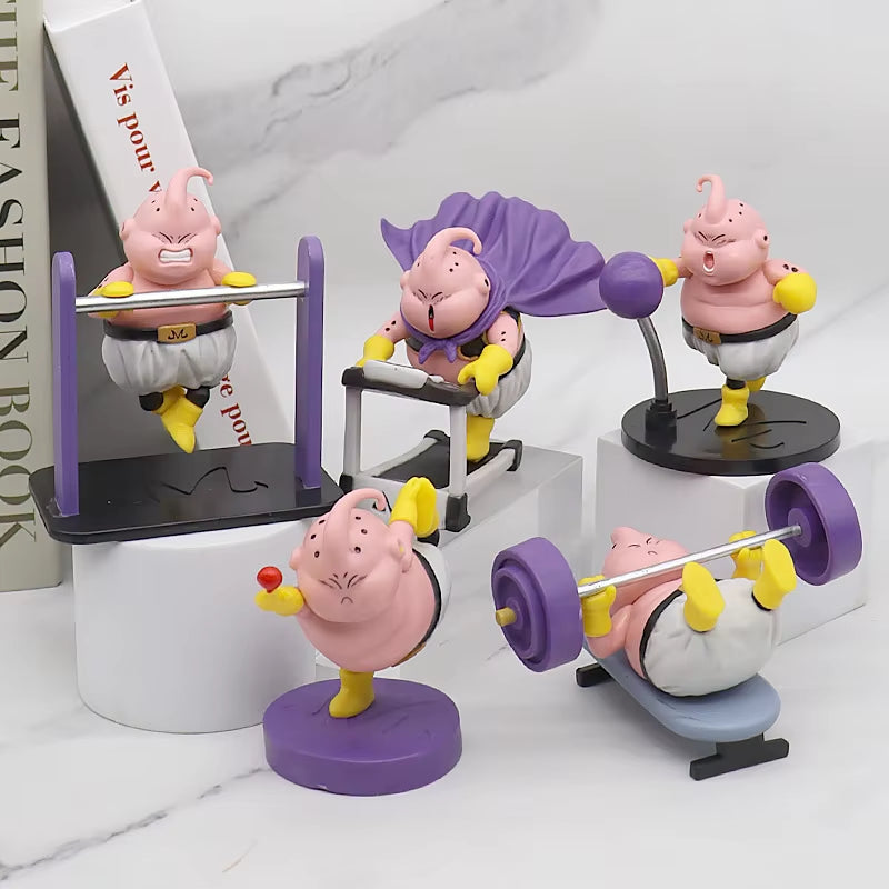 5Pcs/Set Dragon Ball Z Fitness BUU Action Figure Toys Collection Figurine Doll
