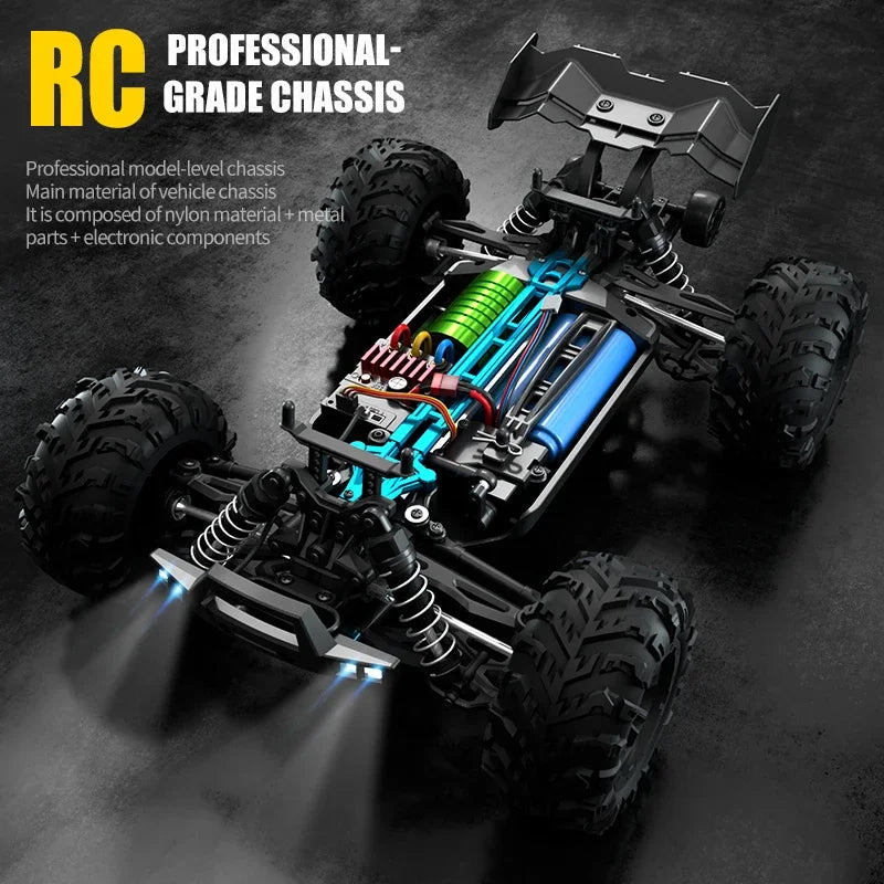 SCY 16102 1:16 High-Speed 4WD RC Monster Truck with LED Lights - Perfect for Kids and Thrilling Drift Action!