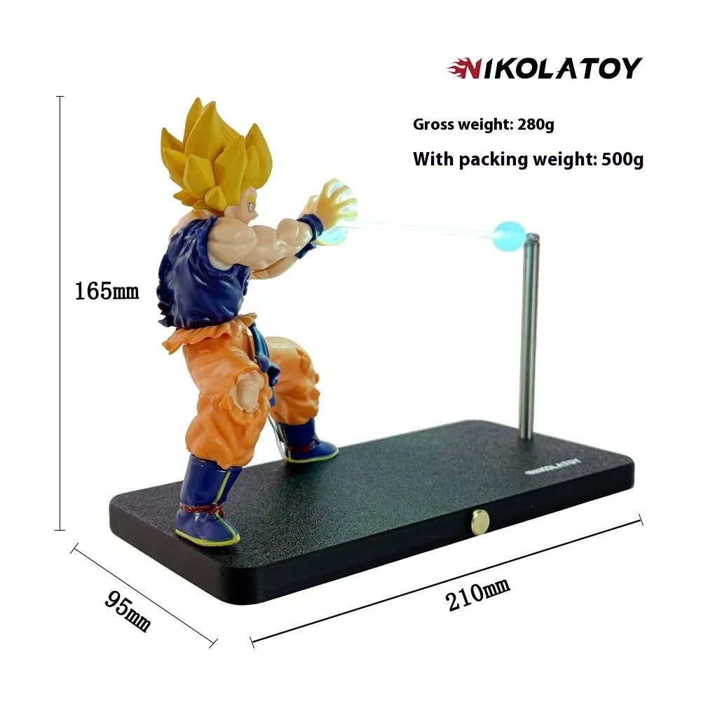 Nikolatoy Dragon Ball Z Kakarotto Son Goku Kamehameha Wave Magnetic Light Lamp