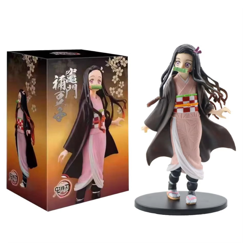 Demon Slayer: Kimetsu No Yaiba PVC Action Figures - Collectible Kamado Tanjirou, Agatsuma Zenitsu & Nezuko Warrior Models