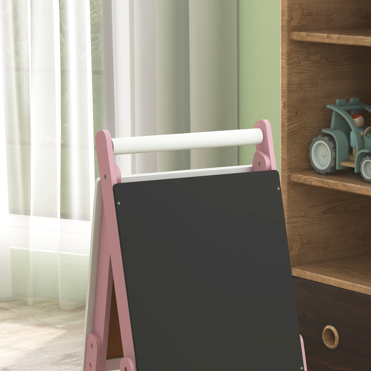 Double-Sided Kids Art Easel with Paper Roll