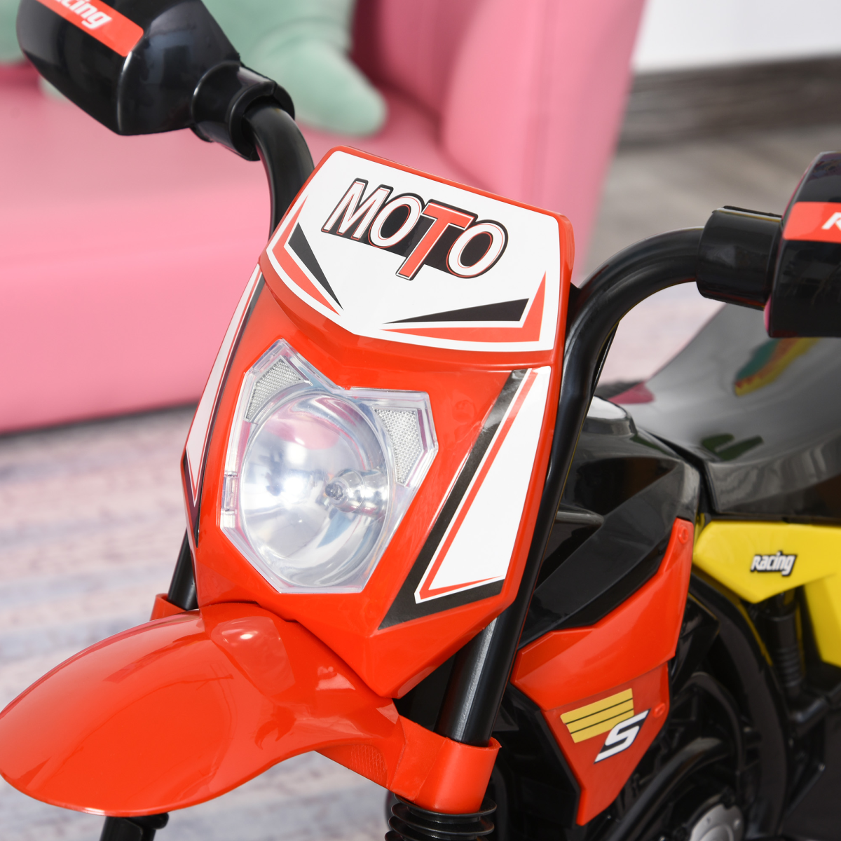 Bright Red Toddler Tricycle with Music & Lights