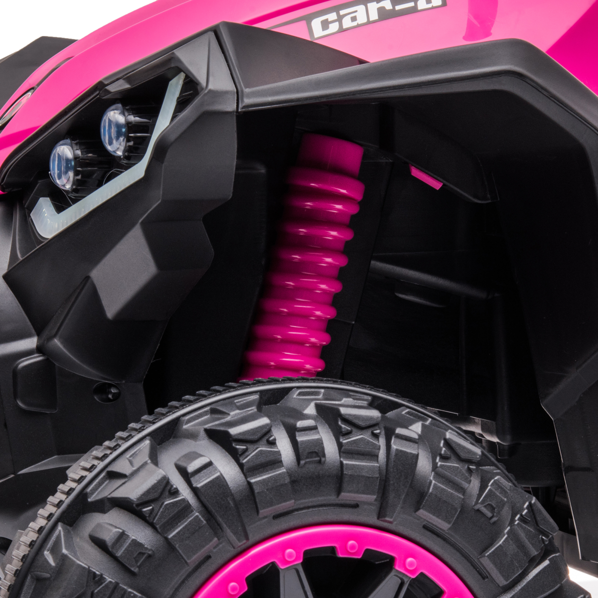 Pink 12V Kids Ride-On Quad ATV for Ages 3-5