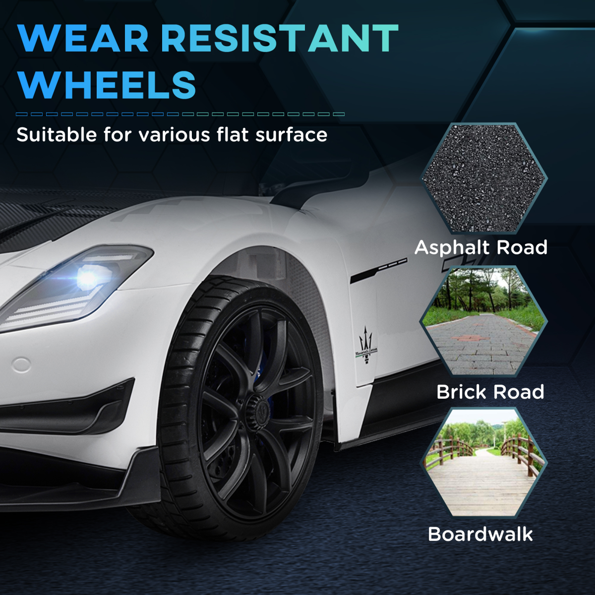 AIYAPLAY Maserati GT2 Licensed 12V Electric Ride on Car w/ Remote