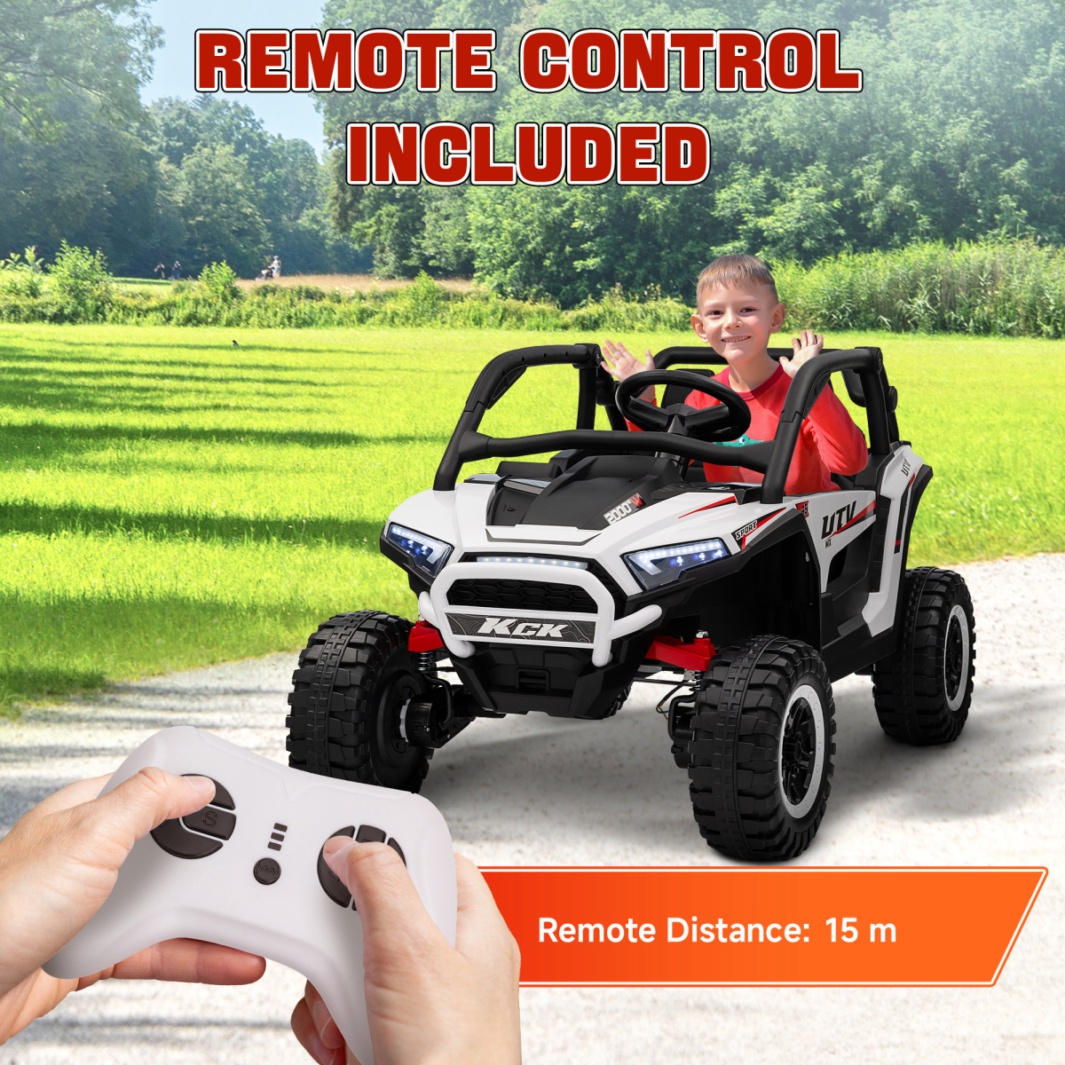 AIYAPLAY 2-Seater 24V Ride-On Truck