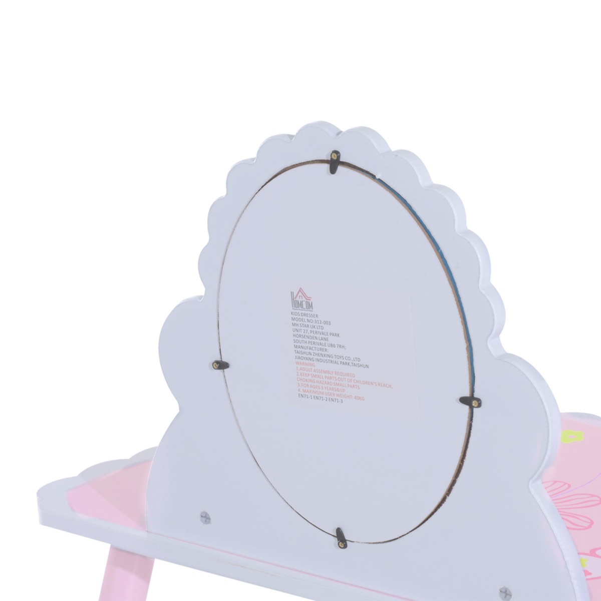 Enchanting Girls Pink Dressing Table Play Set