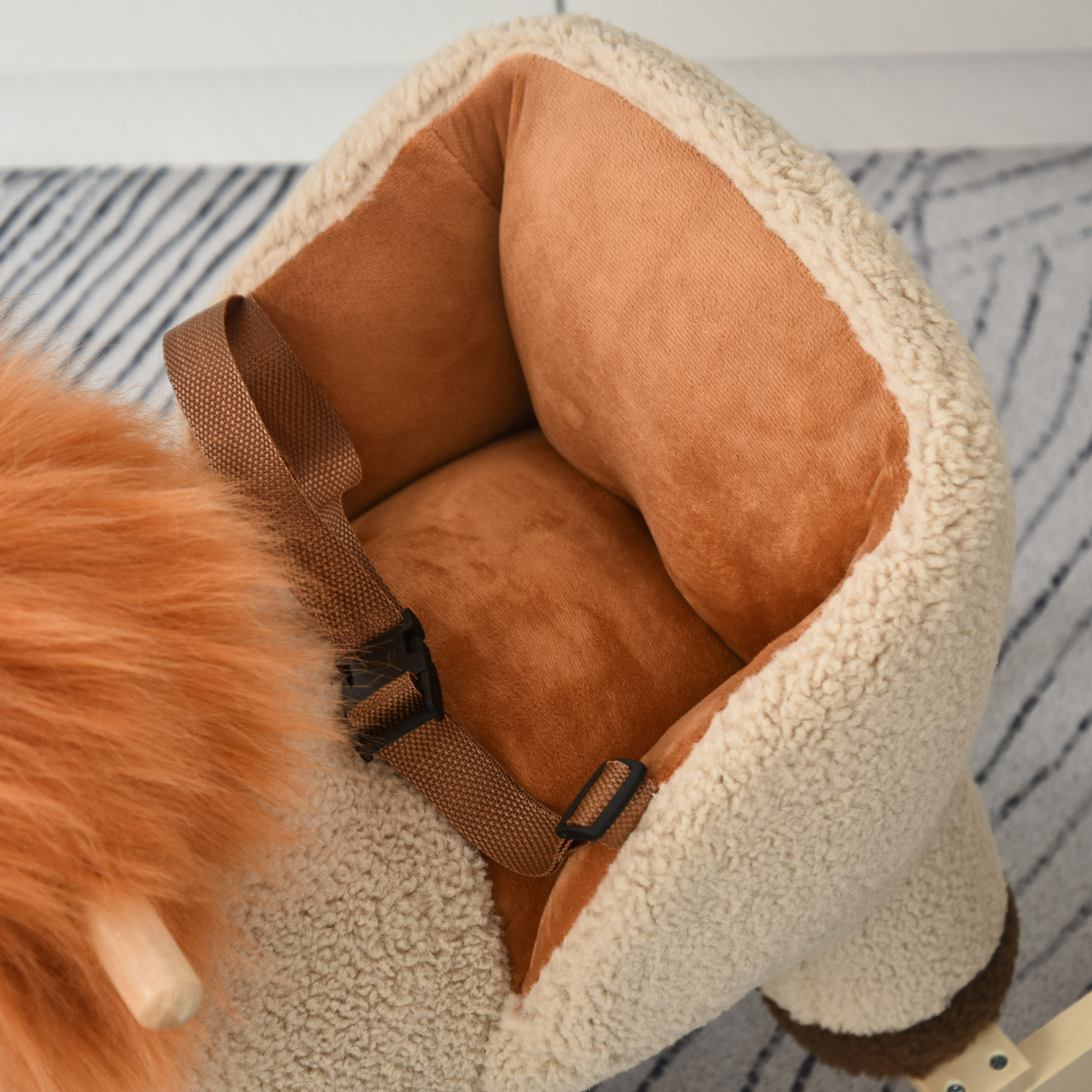 Roaring Fun: Plush Lion Rocker with Sound