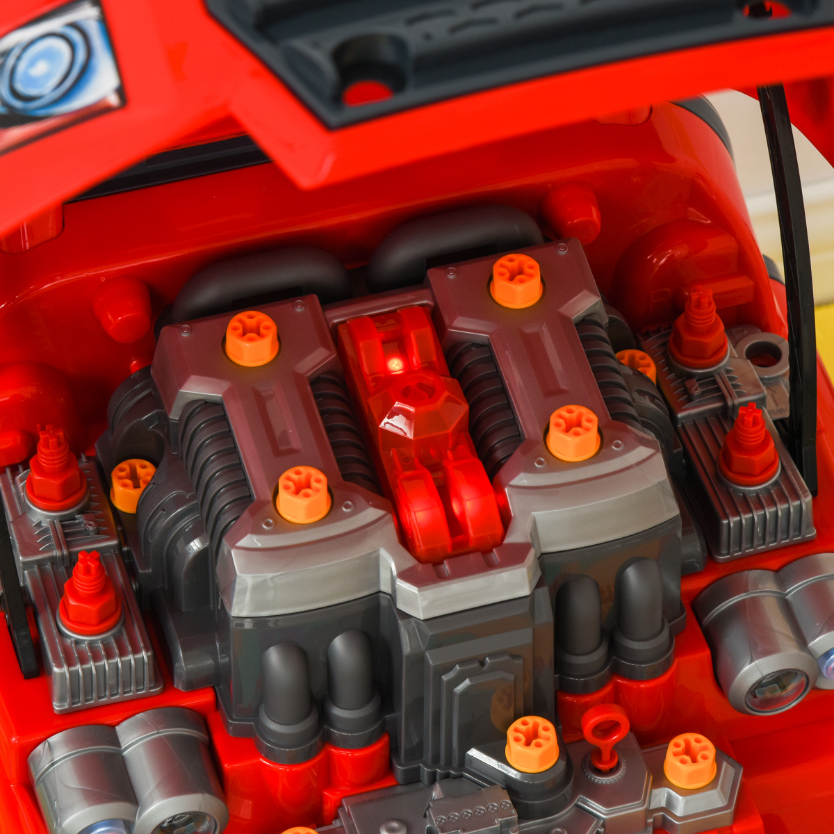 Ultimate Kids Truck Engine Toy Set with Horn & Lights - 61 Pieces of Fun!