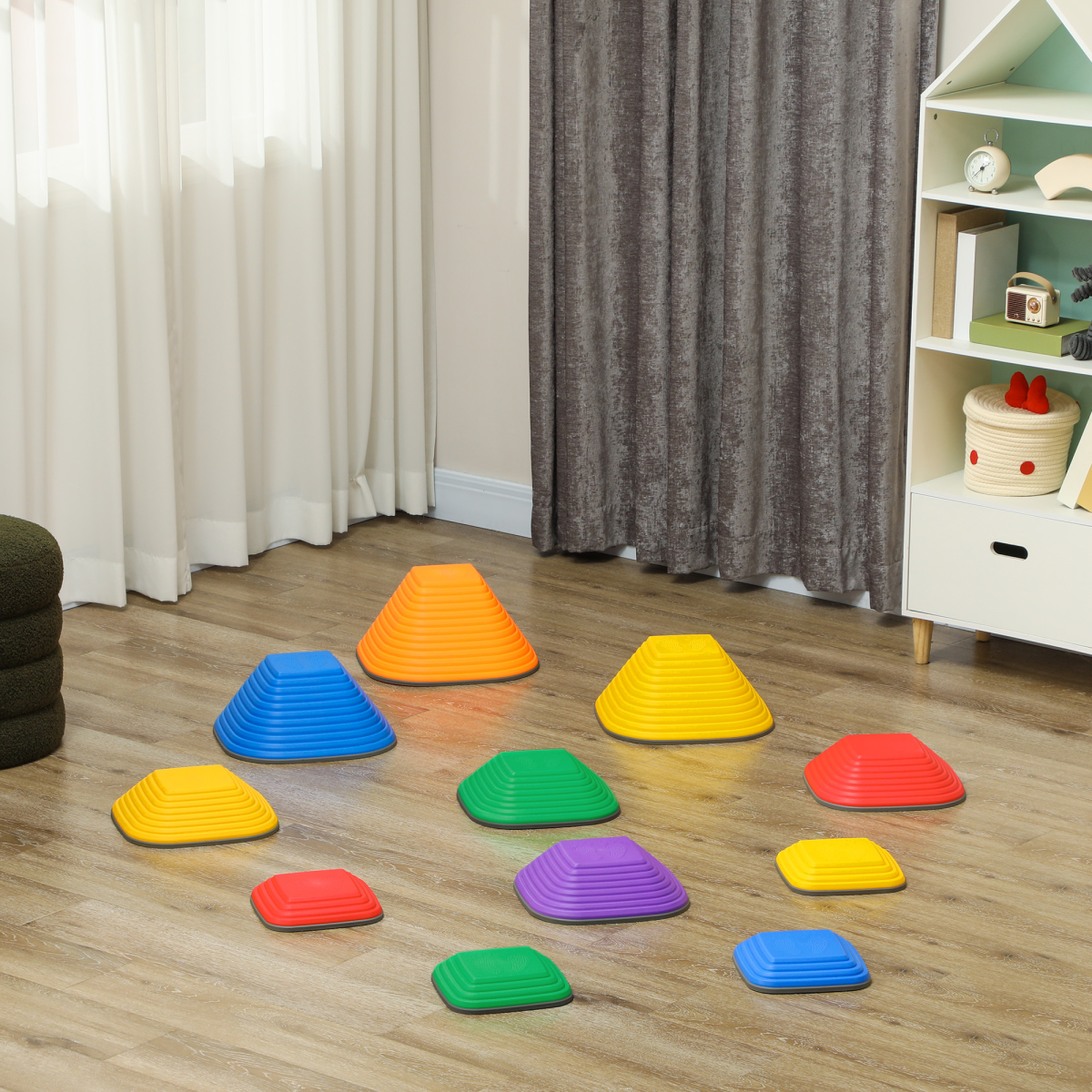 AIYAPLAY Colorful Balance Stepping Stones for Kids 3-8 Years