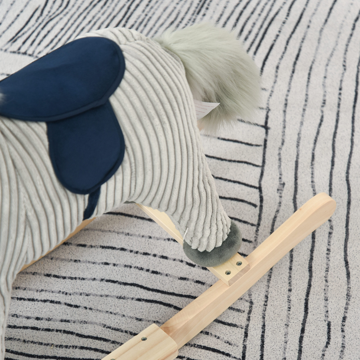 Traditional Plush Rocking Horse with Sound