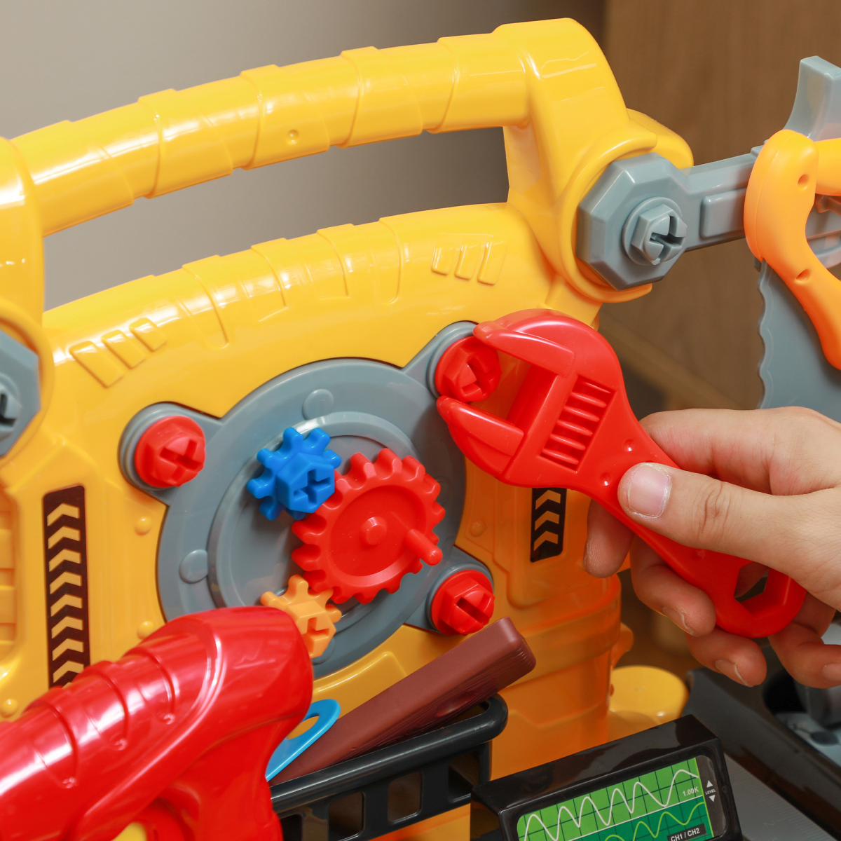 AIYAPLAY 102-Piece Kids Tool Set with Electric Drill & Storage