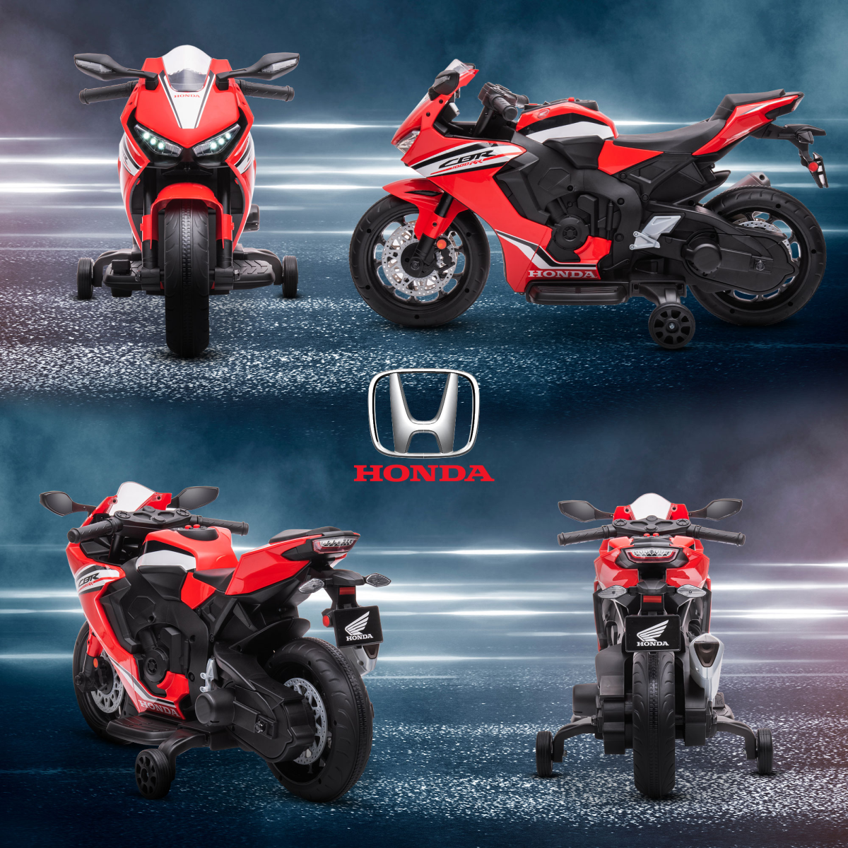 Honda 6V Kids Electric Motorbike Ride-On for Ages 3-5 - Red