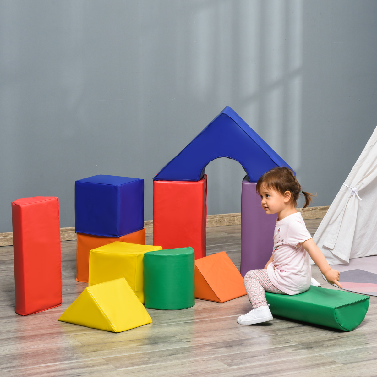 11-Piece Soft Foam Puzzle Blocks Set for Toddler