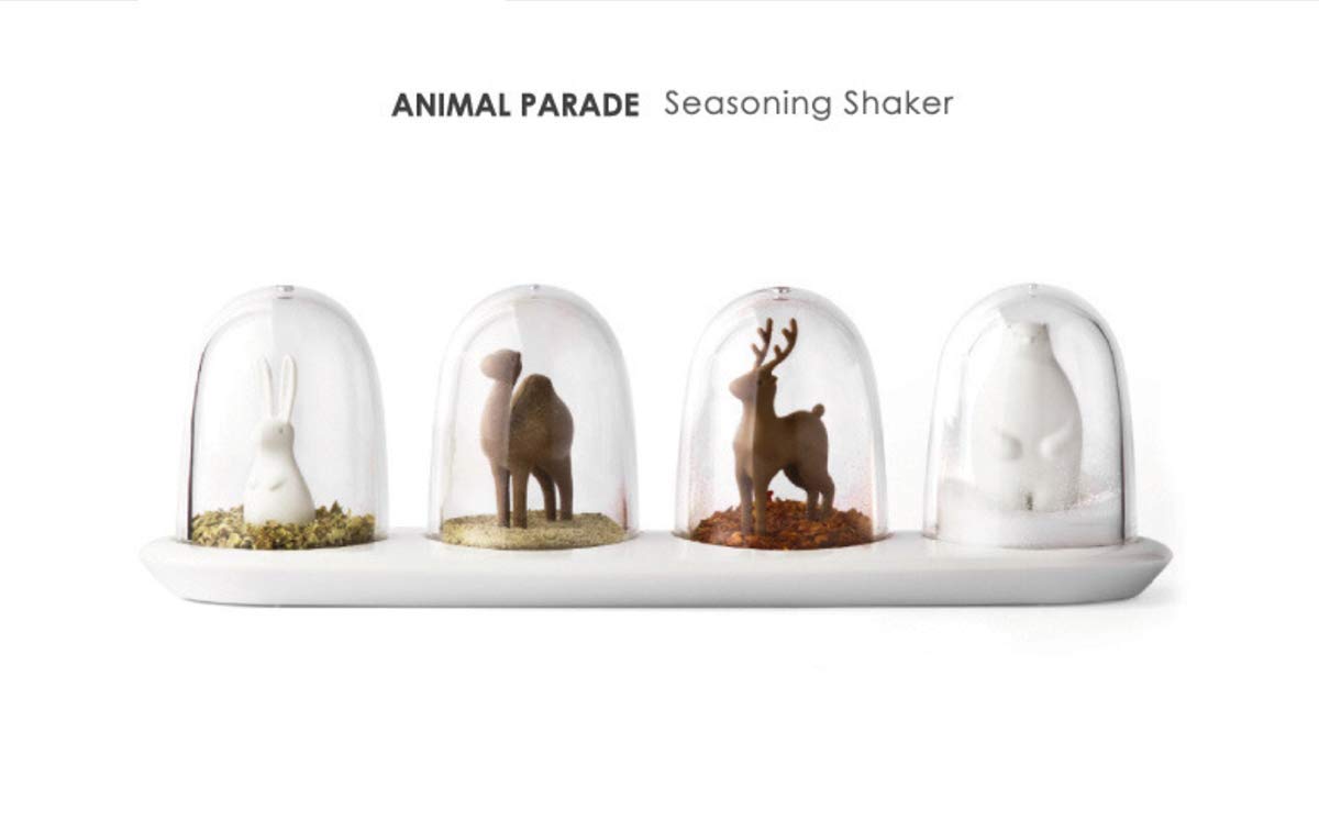 Cute Kitchen Seasoning Jar with Tray