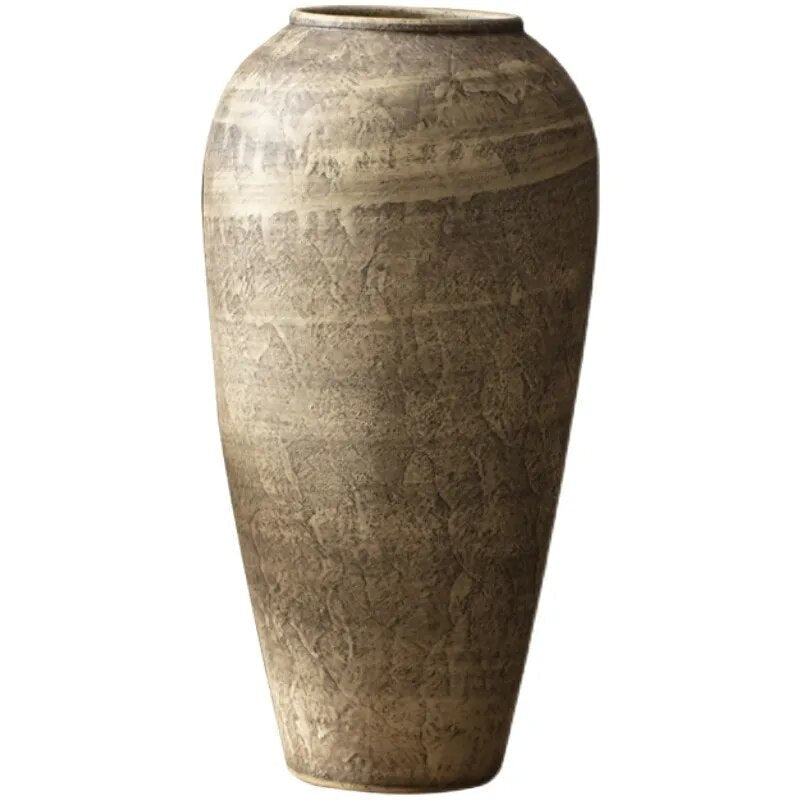 Ceramic Retro Vase Home Decoration Piece Wabi Sabi Style - 3 Sizes