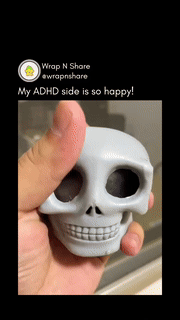 Skull Head Squeeze Fidget Toy