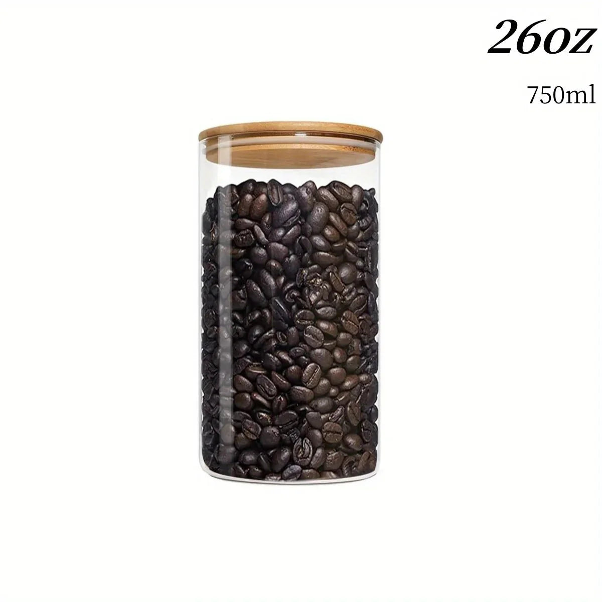 Clear Glass Storage Containers With Airtight Lids - 750ml