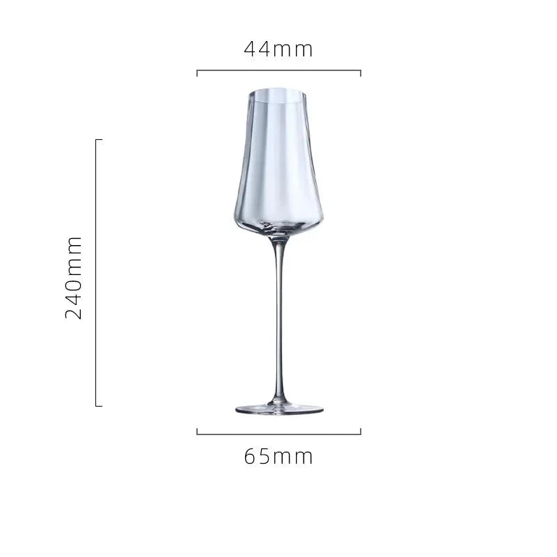 Sets of 2, 4 & 6 Handmade Sky Ripple Crystal Wine & Champagne Glasses - 5 Styles