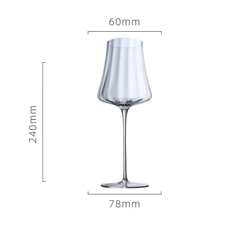 Sets of 2, 4 & 6 Handmade Sky Ripple Crystal Wine & Champagne Glasses - 5 Styles